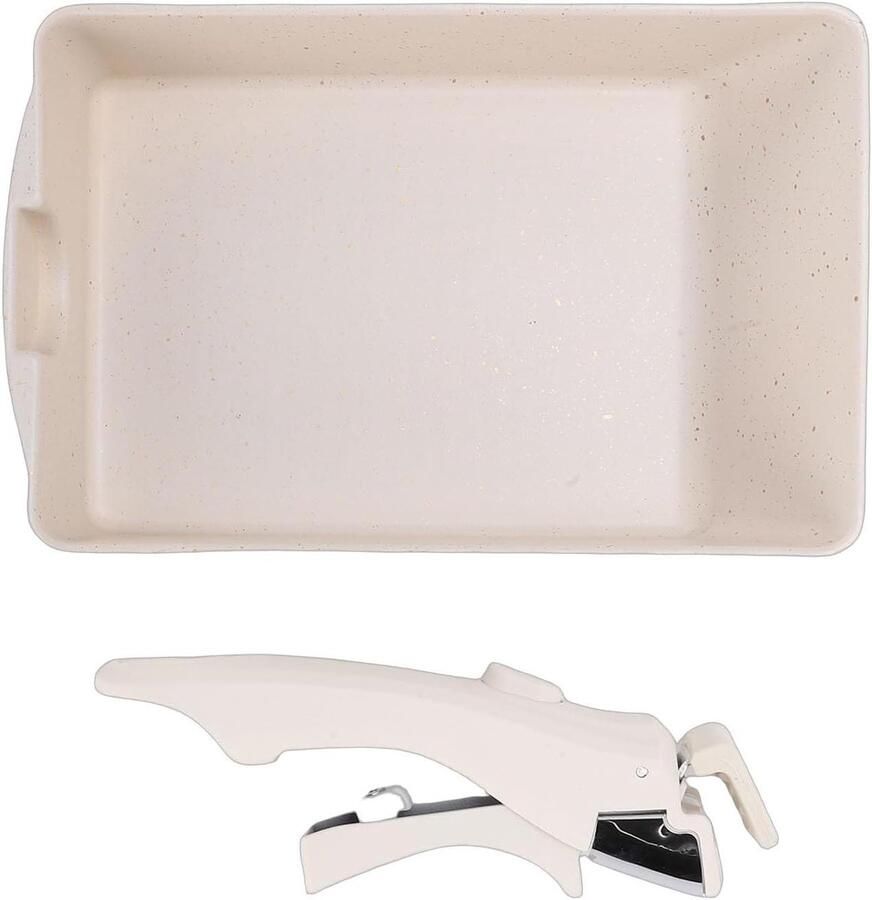 Tamagoyaki Pan Japanse Omeletpan Ontbijt Koken Afneembare Handgreep 14x22x5.5cm Beige