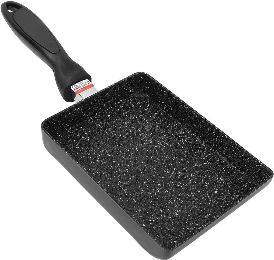 Tamagoyaki Pan Japanse Omeletpan Ontbijt Koken Rechthoekig Ontwerp Niet gespecificeerd Zwart