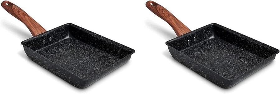 Tamagoyaki Pan Japanse Omeletpan Ontbijt Maken Antiaanbak Coating 18 x 15cm Zwart