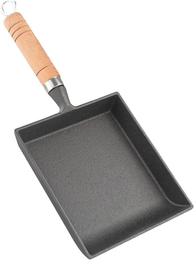 Tamagoyaki Pan Japanse Omeletpan Ontbijt Maken Antiaanbaklaag Roestvrij Staal 18cm Zwart