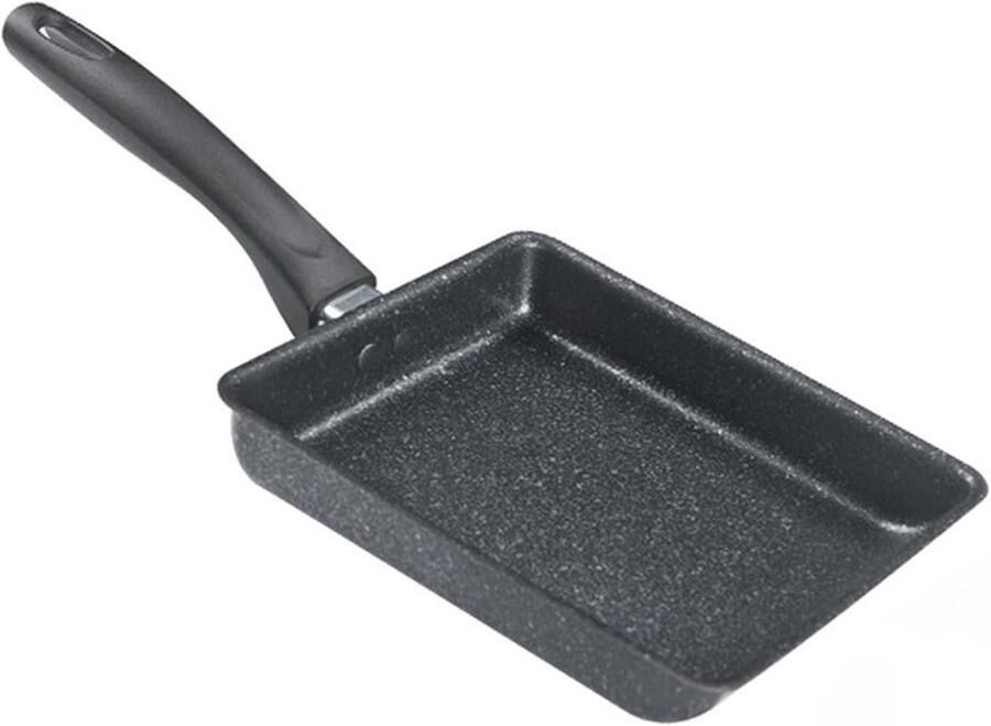 Tamagoyaki Pan Omeletpan Eierpan Ontbijt Maken Antiaanbaklaag 15x19 cm Zwart