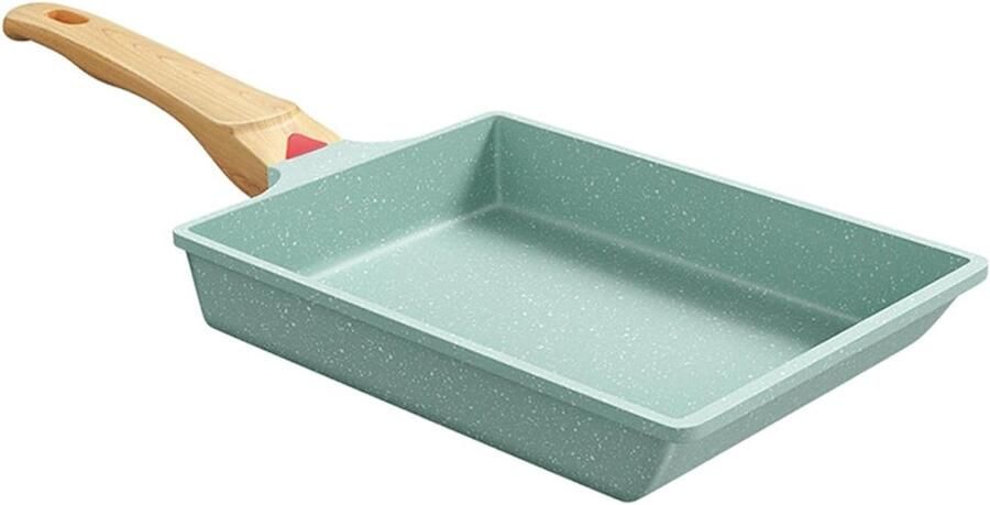 Tamagoyaki Pan Japanse Omeletpan Vierkant Ontbijt Maken Anti-aanbaklaag 20x16 cm Groen