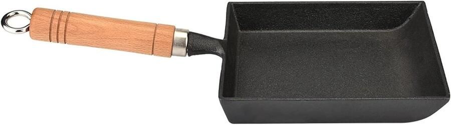 Tamagoyaki Pan Mini-koekenpan Omeletpan Ontbijt Maken Gietijzeren Constructie Niet gespecificeerd Zwart