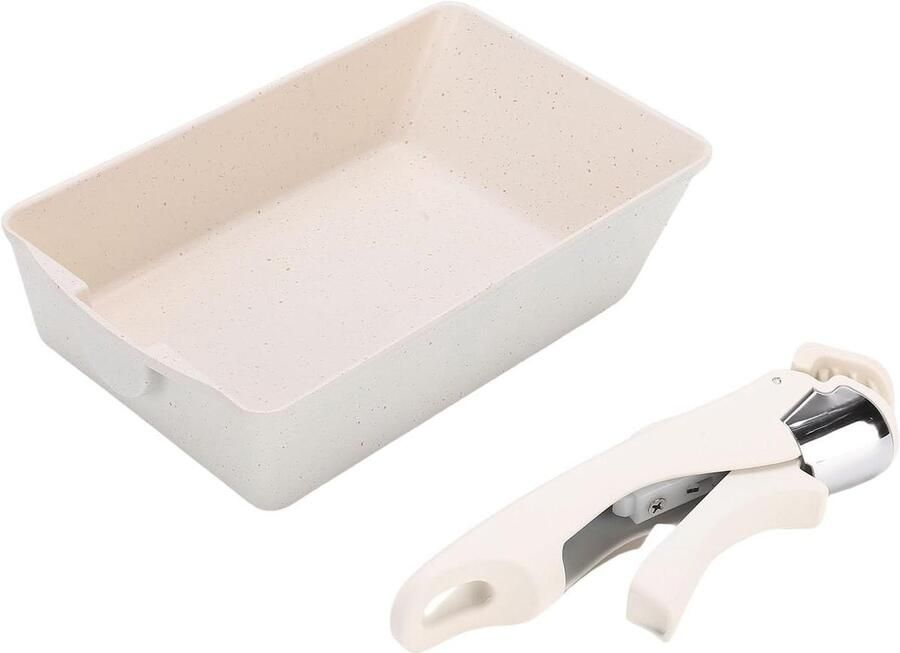 Omelet Pan Japanse Koekenpan Ontbijt Maken Aanbakvrij 14x22cm Beige