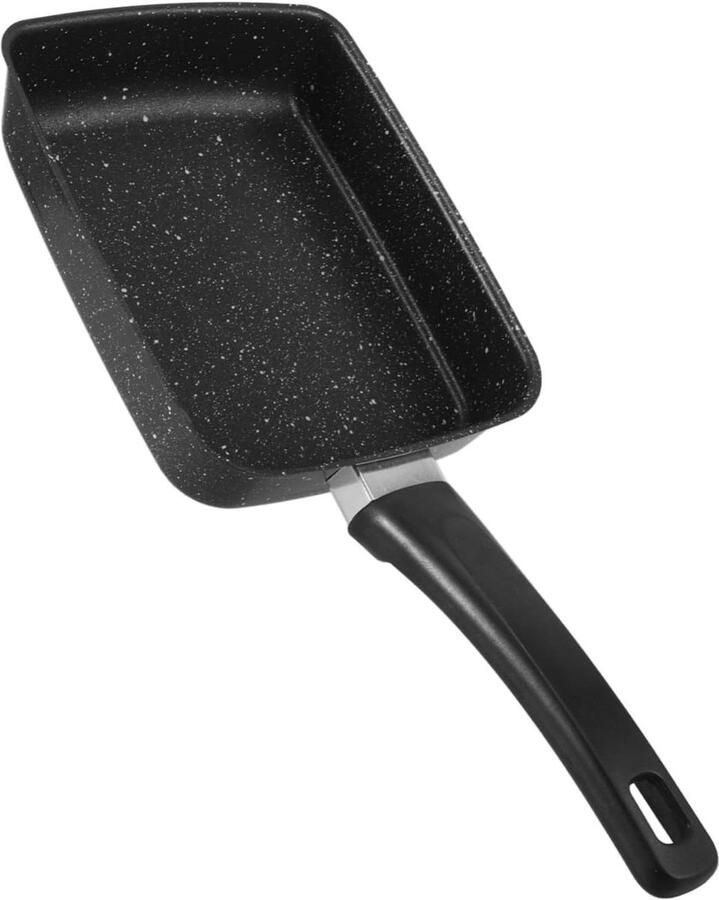 Tamagoyaki Pan Omelet Pan Pancake Pan Ontbijt Maken Non-stick Coating 36x15.5 cm Zwart