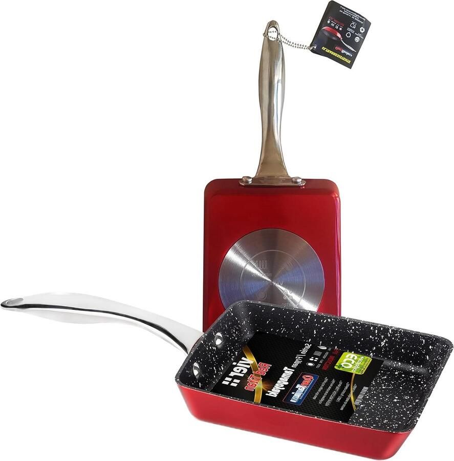 Tamagoyaki Pan Omelet Pan Vierkant Japanse Rolletjes Maken Gesmeed Aluminium 15 x 18 cm Zwart