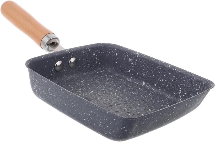 Tamagoyaki Pan Omeletpan Koekenpan Japanse Omelet Maken Antiaanbak Steencoating 332 cm Lengte Blauw