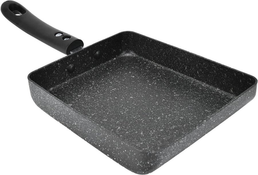 Tamagoyaki Pan Omeletpan Koekenpan Ontbijt Maken Anti-aanbaklaag Vierkant Zwart