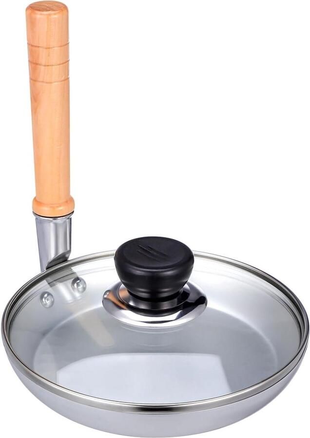 Tamagoyaki Pan Omeletpan Koekenpan Ontbijt Maken Antiaanbaklaag 18.6 x 16.7 cm Zilver
