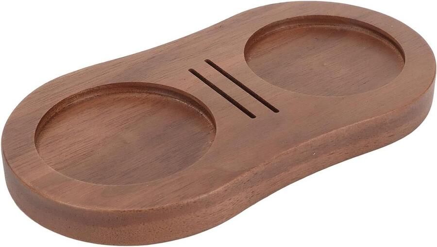 Tamper Mat Standhouder Koffie Accessoire Houder Espresso Bereiding Universele 8-vorm 51 53 58 mm Houtkleur