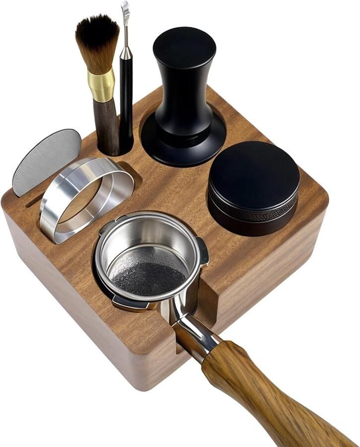 Tamper Station Koffie Accessoire Espresso Bereiding Stabiele Ondergrond 16.5 x 15 cm