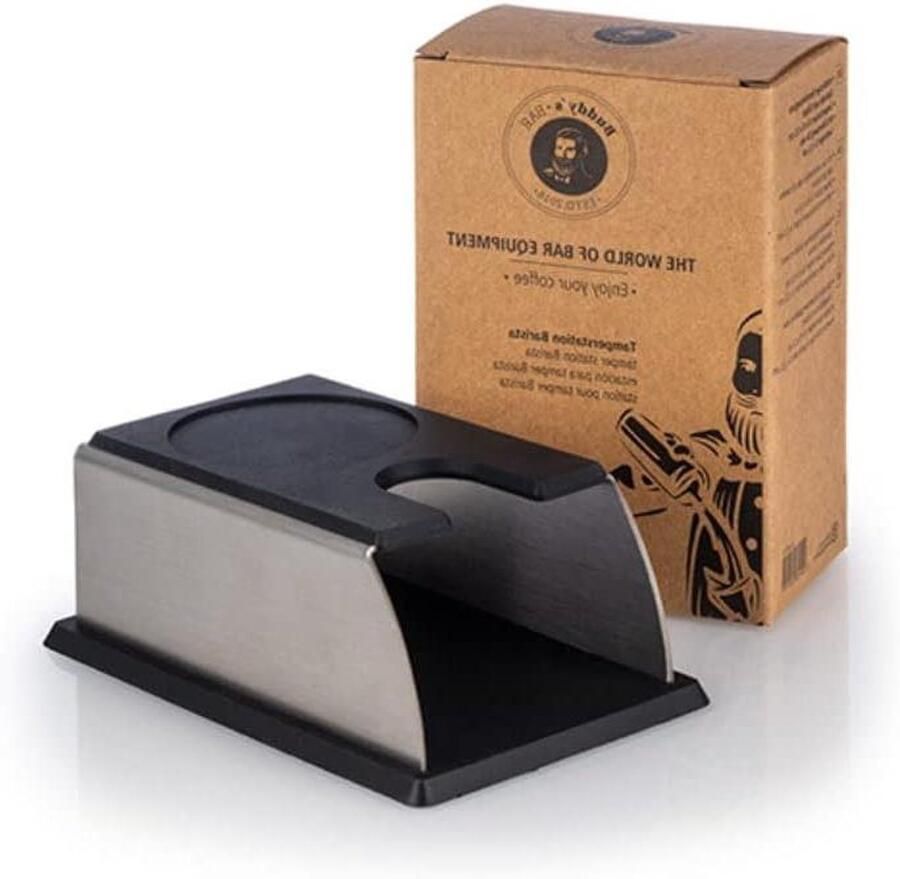 Tamperstation Koffie Drukstation Espresso Koffie Bereiden Voor Alle Tampers 14 x 7 9 cm Zwart