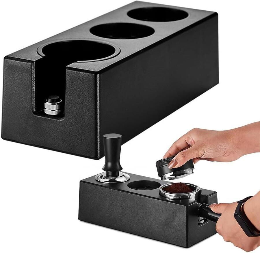 Tamperstation Koffie Espresso Accessoires Perfecte Espresso In Hoogte Verstelbaar 51-58 mm Zwart