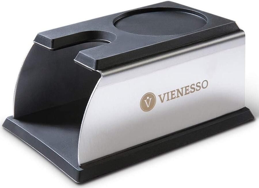Tamperstation Roestvrij Staal Koffie Aandrukstation Perfecte Espresso Maken Beschermt Werkblad Tot 61 mm Zilverkleurig