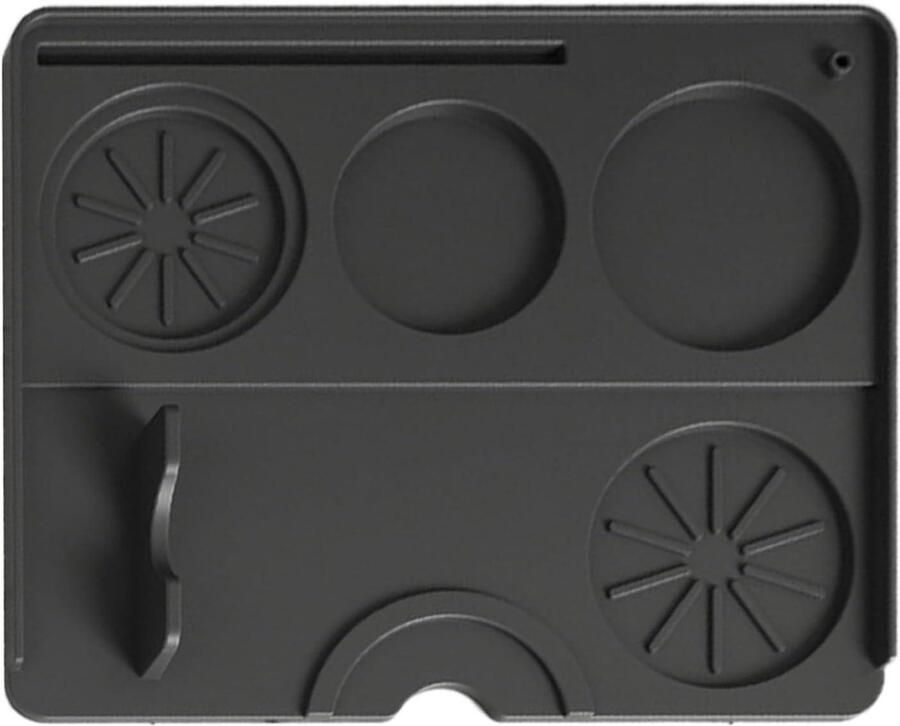 Tamping Mat Pers Pad Espresso Bereiding Hittebestendig Siliconen 25 x 20 cm Zwart