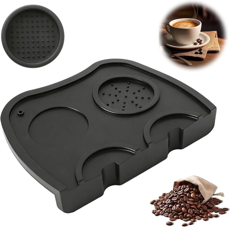 Tamping Mat Set van 2 voor Barista Extra Dikke Siliconen Mat met Hoekbescherming voor Espresso en Koffie Accessoires