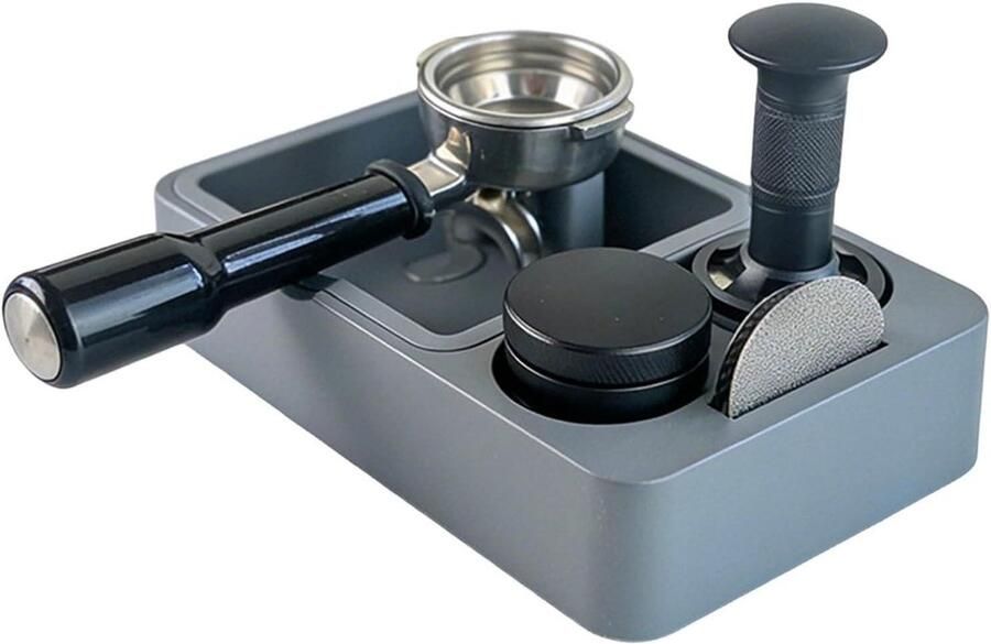 Espresso Tamping Station Koffie Organizer Koffie Bereiden Multifunctionele Opslag 245 x 15 x 55 cm Grijs