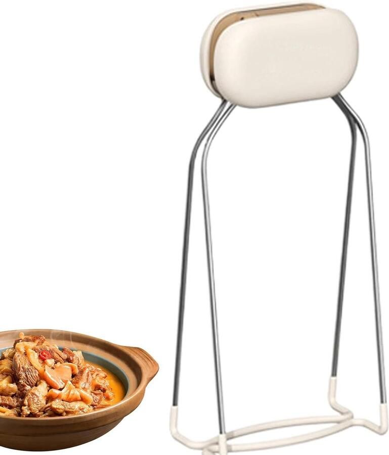 Tang voor borden Hete schaal houder Warme objecten pakken Ergonomisch antislip ontwerp 19.3 cm lengte Zwart