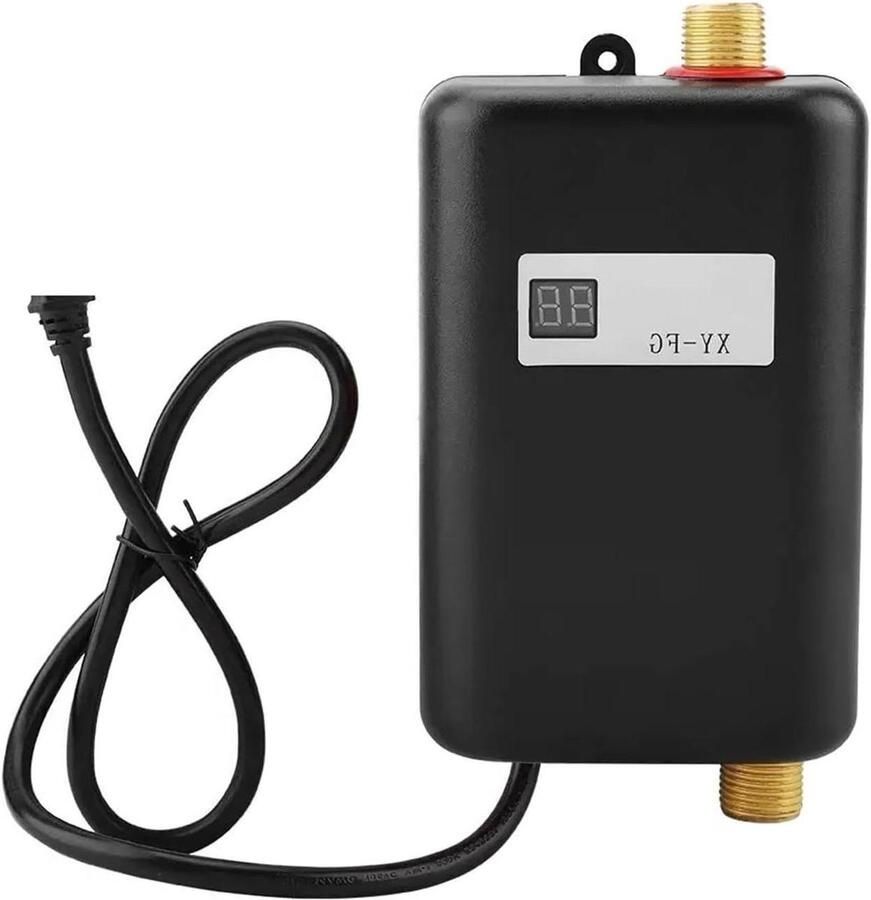 Tankloze Boiler Directe Waterverwarmer Direct Warm Water Compact Ontwerp 1100 Grams Zwart