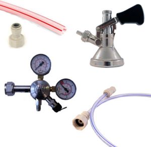 Tapset voor biertap met Drievlaks koppeling G-type koppeling