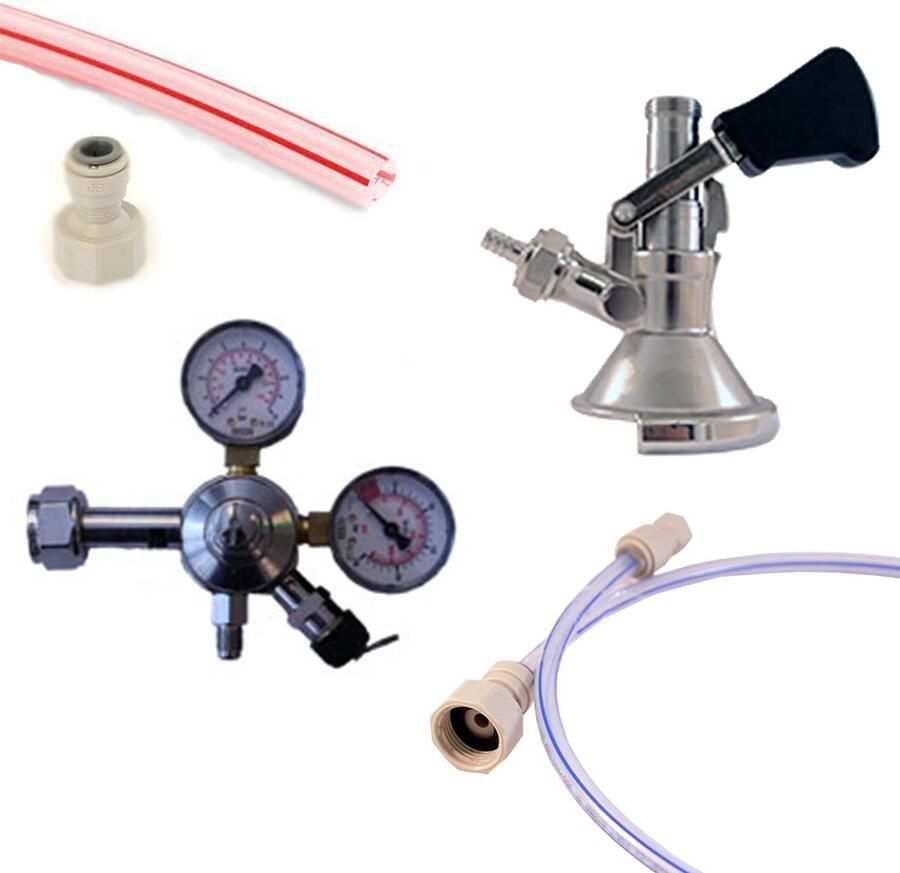 Tapset voor biertap met Platte schuifkoppeling A-type koppeling