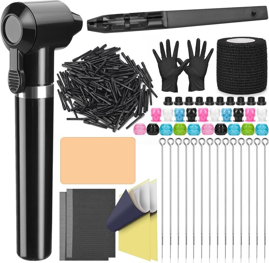 Tattoo Kit Hand Poke Ink Mixer Machine met 200 stuks Mixing Sticks Compleet voor beginners Perfecte inktmixing m-winkel