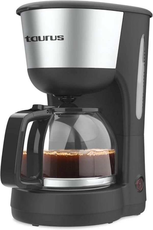 Taurus Verona 12 Filterkoffiezetapparaat 1000W 12 Kopjes Pure Coffee Technology Herbruikbaar & Uitneembaar Filter Glazen Kan Roestvrijstalen Afwerking Warmhoudplaat Auto-Off