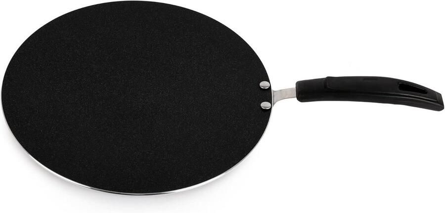 Tawa pan Plat koekenpan Pannenkoeken bakken Antiaanbaklaag 305 cm Zwart