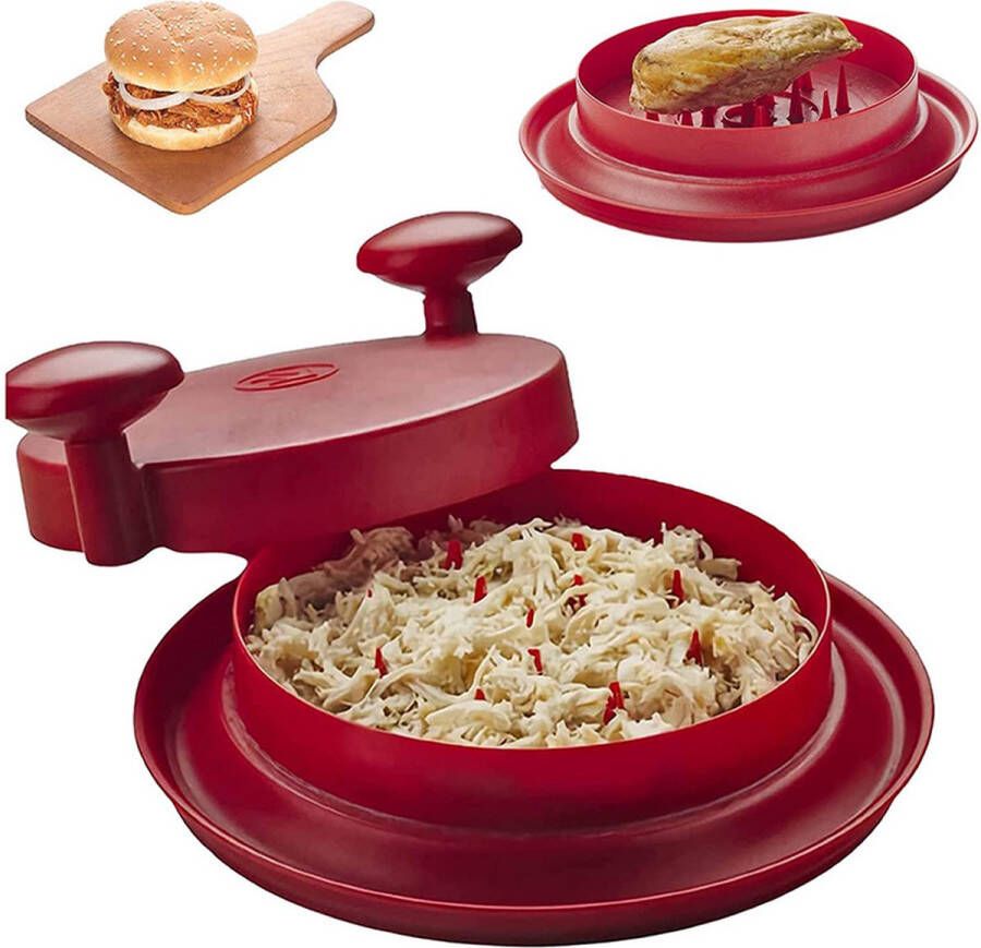 TDR-Handmatige vleesversnipperaar-ShredMachine-Geschikt voor het maken van salades-speciaal voor dieet houder-rood
