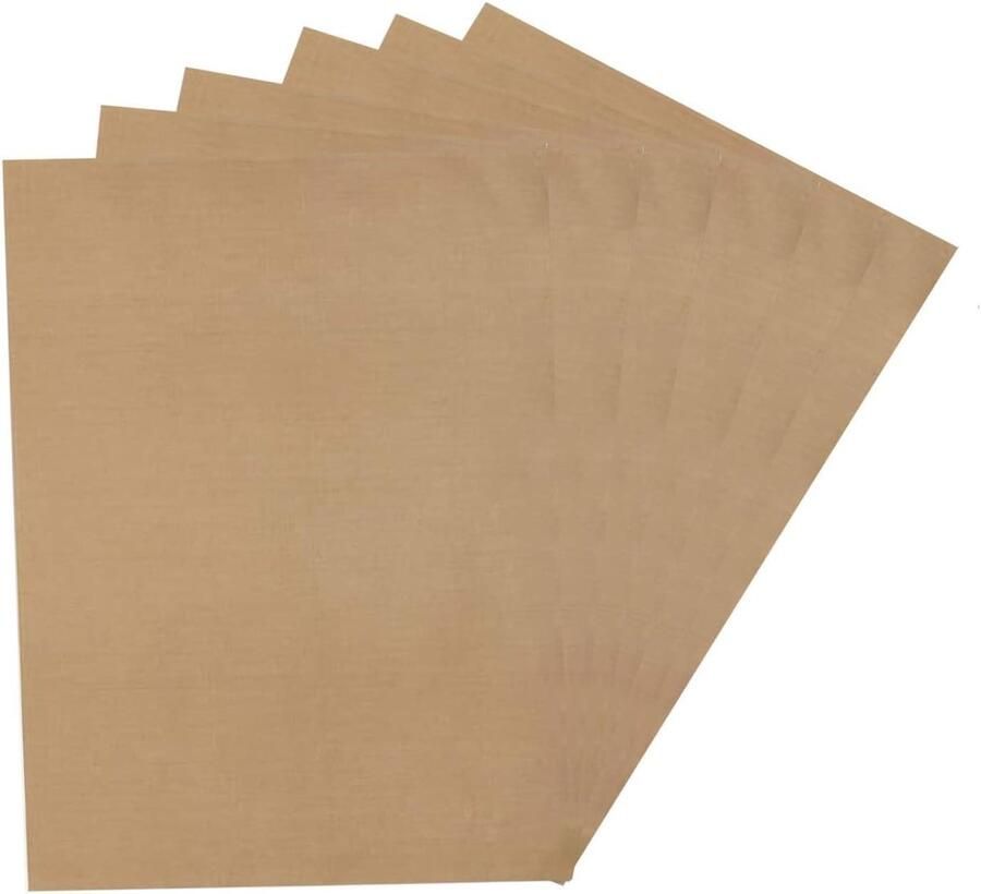 Teflon Vellen Bakmat Oven Bakken Grillen Hittebestendig Flexibel 6 stuks 30x40cm Koffiebruin