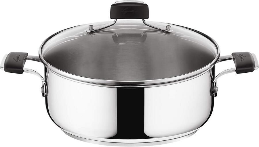 Tempra serveerpan met deksel 26 cm 4 l geschikt voor inductie