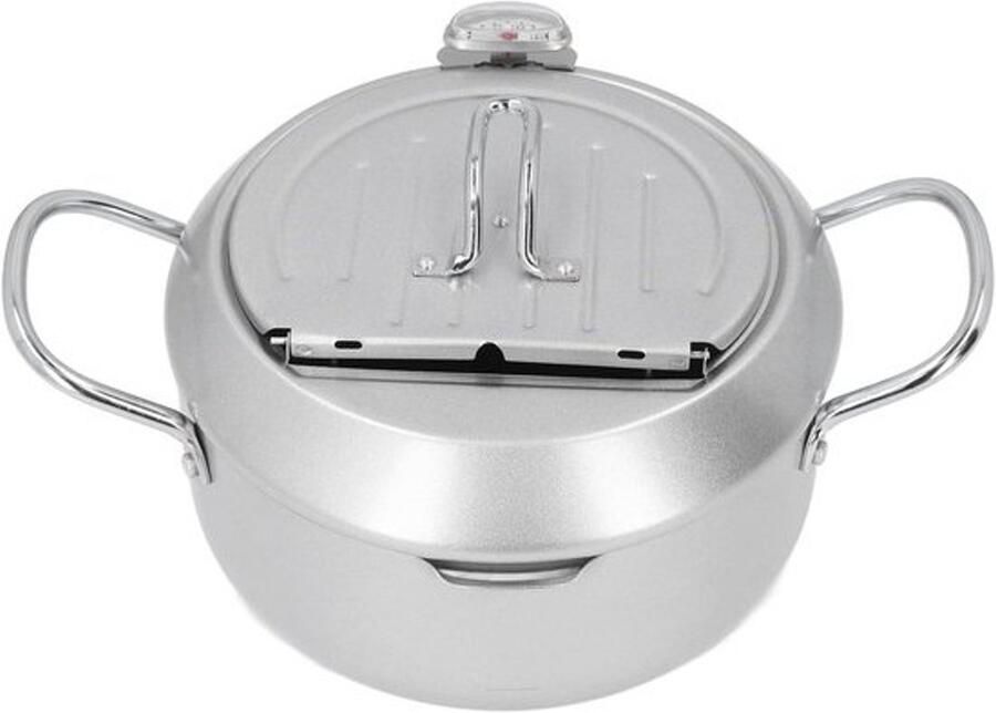 Tempura-frituurpan in Japanse stijl met olietemperatuurmeter ijzeren kookpot met dubbele handgrepen (-3118240043813)