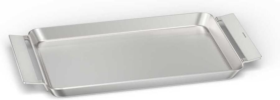 Teppan Yaki Grillplaat Bakplaat Inductie Gezond Koken Flexzone Geschikt 39 x 22 cm Zilver