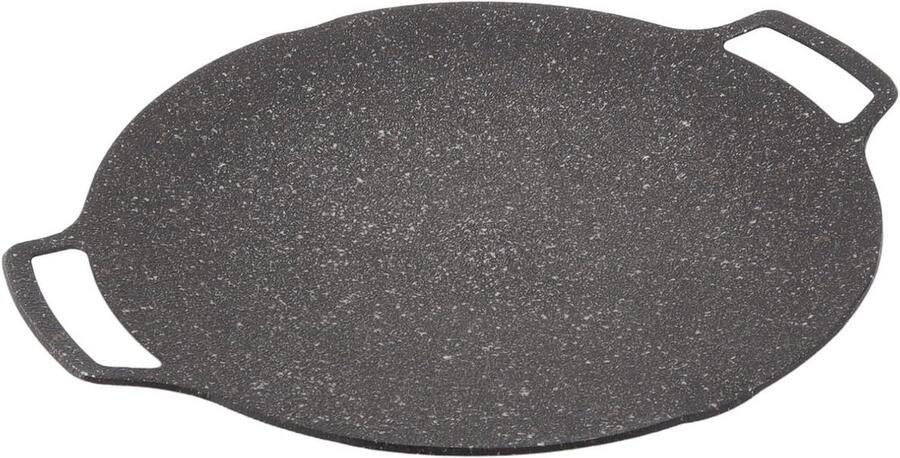 Teppanyaki Frying Pan BBQ Grill Plate Outdoor Koken Gladde Anti-aanbaklaag 36 cm Grijs