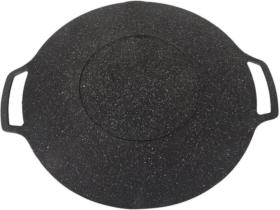 Teppanyaki Grillplaat BBQ Pan Buiten Koken Glad en Anti-aanbak 36cm Zwart