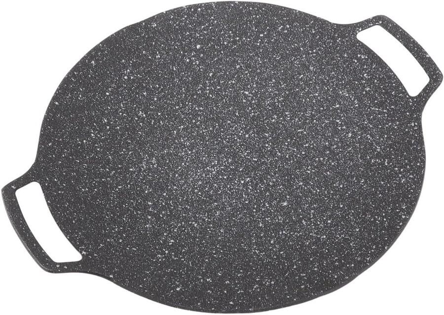 Teppanyaki Bakplaat Koreaanse Grillplaat Buiten Koken Non-stick Coating 30 cm Zwart