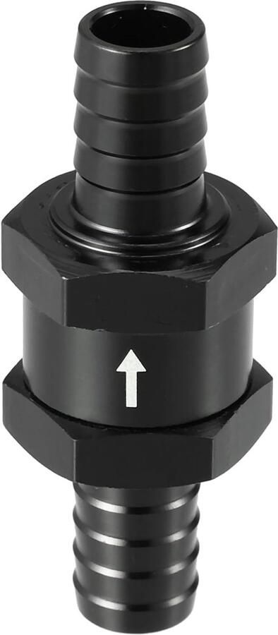 Terugslagklep Eén Richting Binnenste Niet-Retour Terugslagklep voor Auto Brandstof Benzine Diesel Duurzaam 0.47 12mm Buitendiameter 1 Stuk Zwart