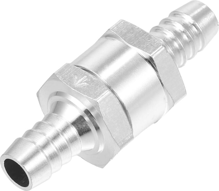 Terugslagklep Interne Niet-Retour Eenrichtings Terugslagklep voor Benzine Diesel voor Brandstofsystemen Duurzaam Aluminiumlegering 3 8 10mm Buitendiameter 1 stuk