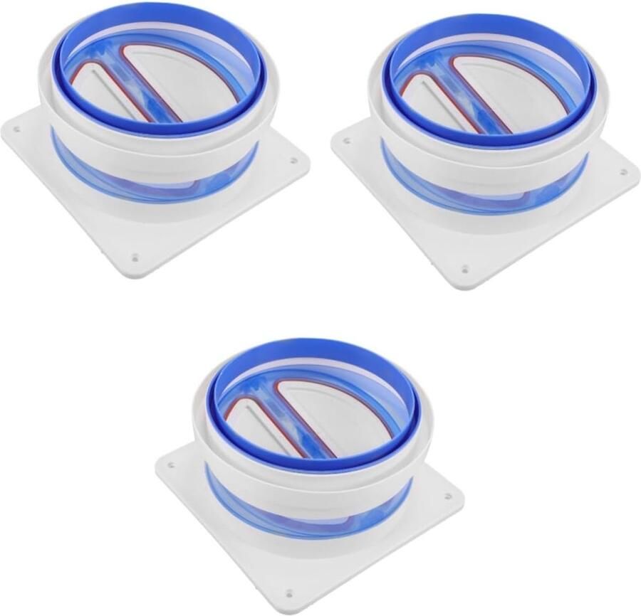 Terugslagklep Luchtuitlaatklep Ventiel Afzuigkap Ventilatie Duurzaam ABS Materiaal 19x19x28.5 cm Wit