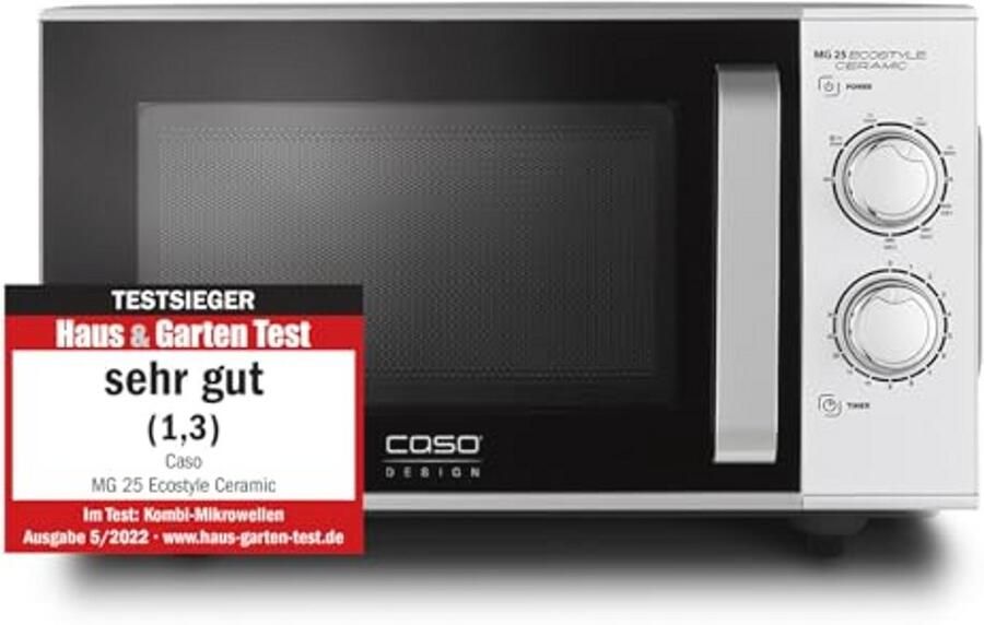 Testwinnaar Magnetron met Grill 25 Liter Capaciteit Keramische Bodem voor Gelijkmatige Verdeling Koken op Twee Niveaus