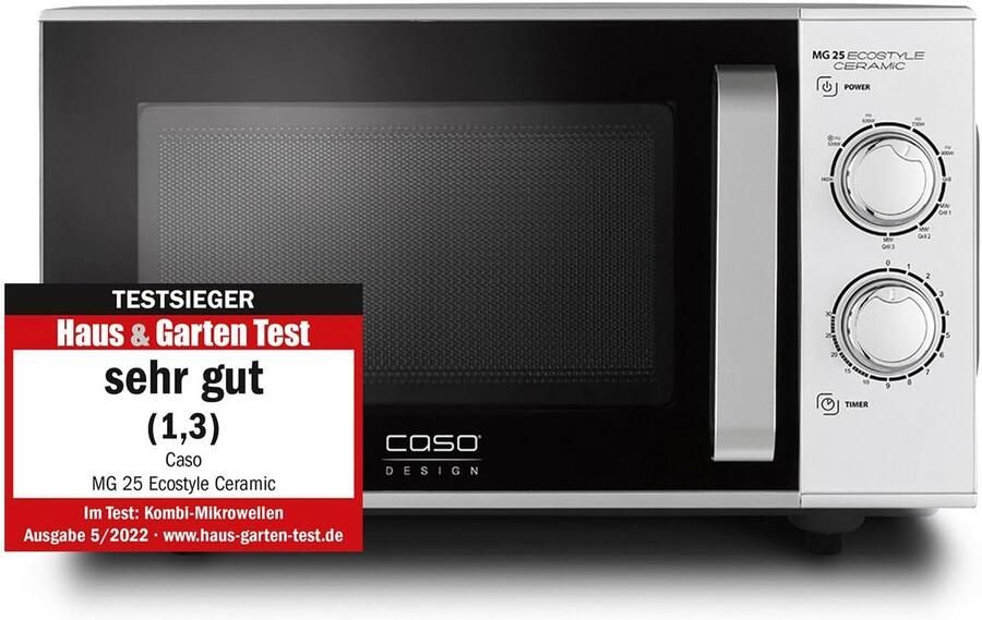 Testwinnaar Magnetron met Grill 25 Liter Capaciteit Keramische Bodem voor Gelijkmatige Verdeling Koken op Twee Niveaus