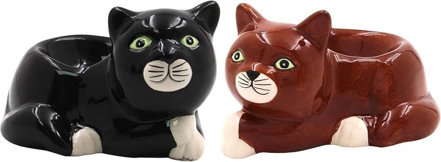 The Leonardo Collection Leuke katteneierdopjes voor keuken en thuis ideale eierbeker voor het opbergen van eierhouders duurzame eierhouder voor dagelijks gebruik stijlvol keukenaccessoire als