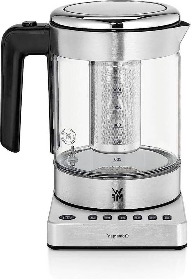 Thee- en Waterkoker 2in1 Vario 5 Temperatuurinstellingen 1900 W Inhoud 1 Liter Cromargan Roestvrij Staal Geïntegreerde theezakhouder 2in1 KITCHENminis