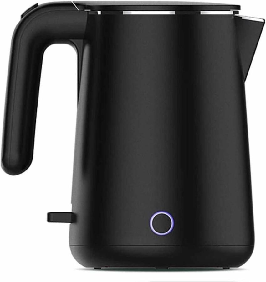 Thee Ketel Thermoskan Waterkoker Warm Dranken Houden Dubbelwandige Isolatie 1L Zwart