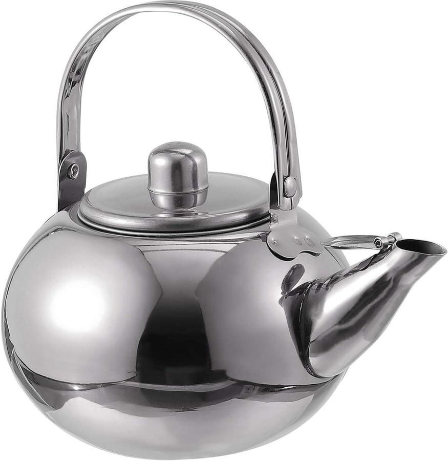 Thee Ketel Waterkoker Kookplaat Water Koken Roestvrij Staal 1L Zilver
