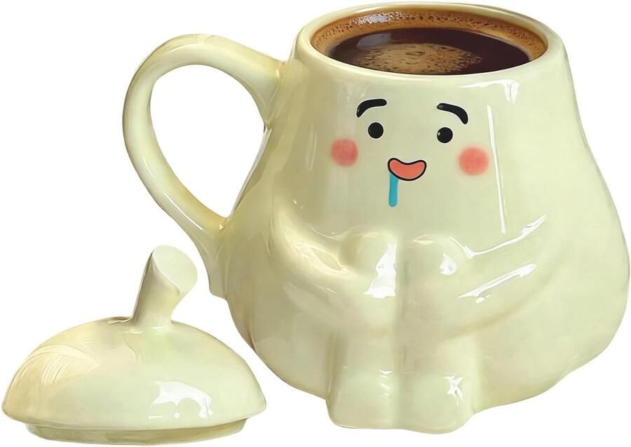 Theedoos in peerstijl om te drinken van artistiek keramiek pot met decoratief handvat betoverend rond voor drankpresentatieapparaten accessoires