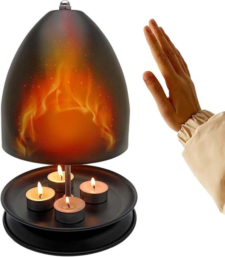 Theekaarsverwarmer Thee oven Sfeer creëren Veiligheidsisolatie 23.7 x 20.4 cm Zwart