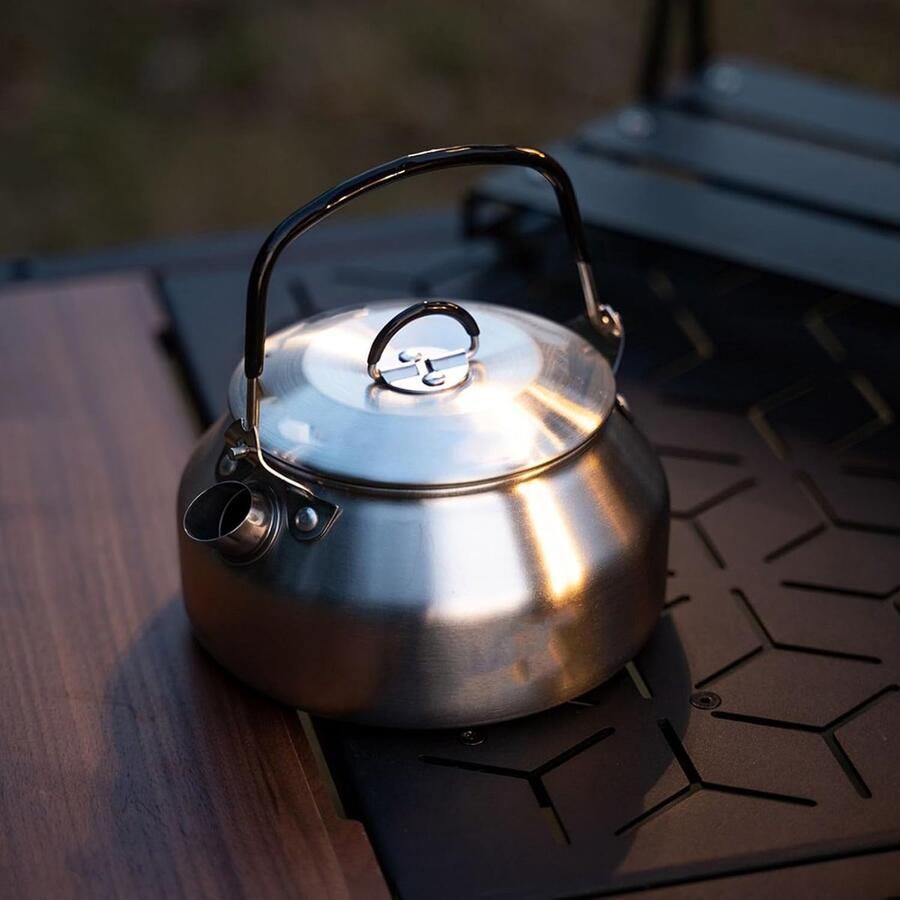 Theeketel 08 liter Reiskoker Waterkoker Dranken Verwarmen Inklapbare Handgreep 0.8 Liter Zilver
