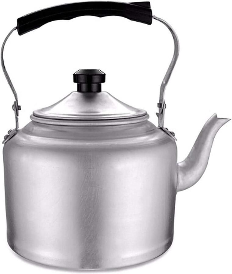 Theeketel Aluminium Waterkoker Keuken Water Koken Gelijkmatige Warmtegeleiding 5L Zilver