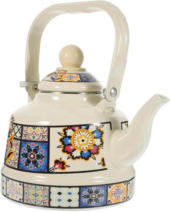 Theeketel Emaille Waterketel Bloemen Thee Zetten Cool Touch Handvat 11 Liter One Color